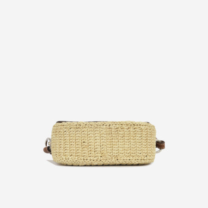 Triangle Logo Plaque Flap - Raffia