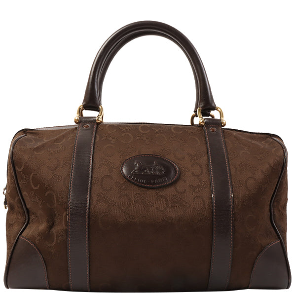 Celine C Sulky Pattern Boston Bag Brown