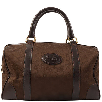Celine C Sulky Pattern Boston Bag Brown