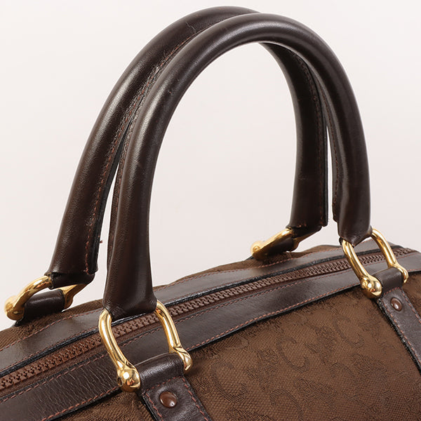 Celine C Sulky Pattern Boston Bag Brown