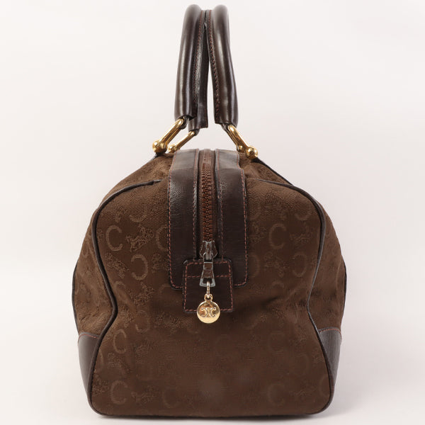 Celine C Sulky Pattern Boston Bag Brown