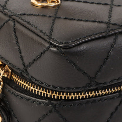 Chanel Around 2001 Made Wild Stitch Turn-Lock Vanity Chain Top Handle Bag Black