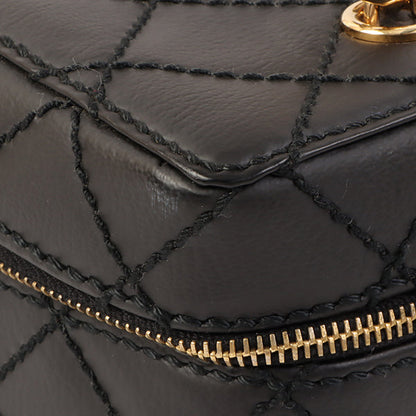 Chanel Around 2001 Made Wild Stitch Turn-Lock Vanity Chain Top Handle Bag Black