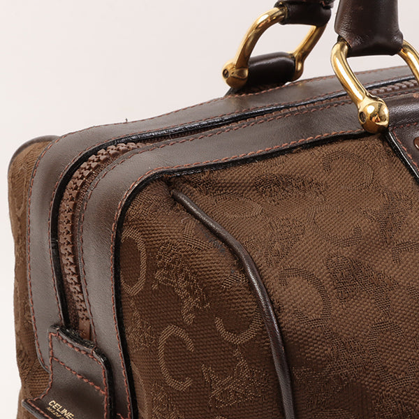 Celine C Sulky Pattern Boston Bag Brown