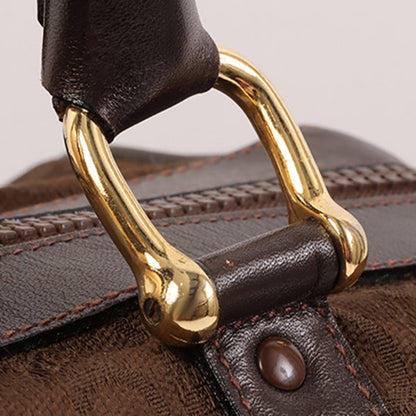 Celine C Sulky Pattern Boston Bag Brown
