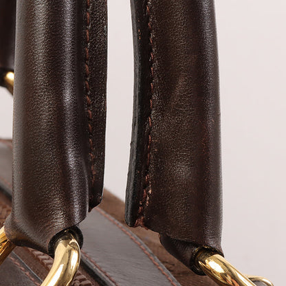Celine C Sulky Pattern Boston Bag Brown