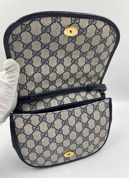 Vintage Gucci Canvas Box Crossbody Bag