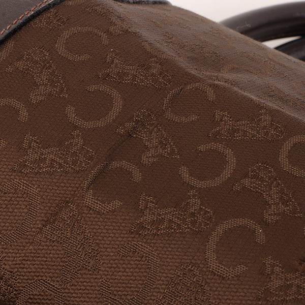 Celine C Sulky Pattern Boston Bag Brown