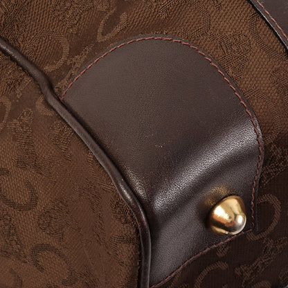 Celine C Sulky Pattern Boston Bag Brown