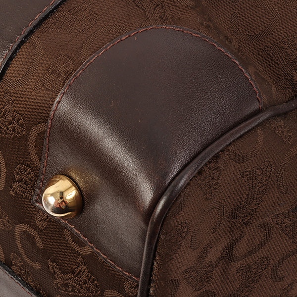 Celine C Sulky Pattern Boston Bag Brown