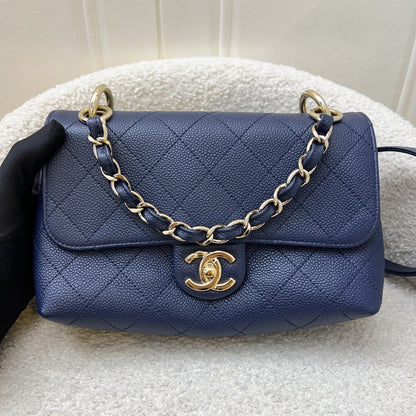 Chanel City Walk Flap in Navy Caviar and LGHW (Model: AS1574)