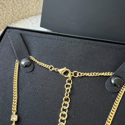 Chanel 24P CC Logo Necklace / Choker with Diamantes and Pearls and GHW (ABD012)