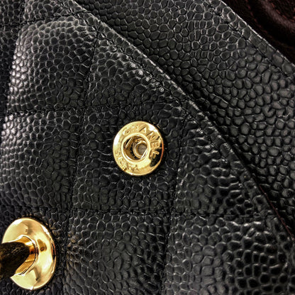 Small Caviar Double Flap GHW