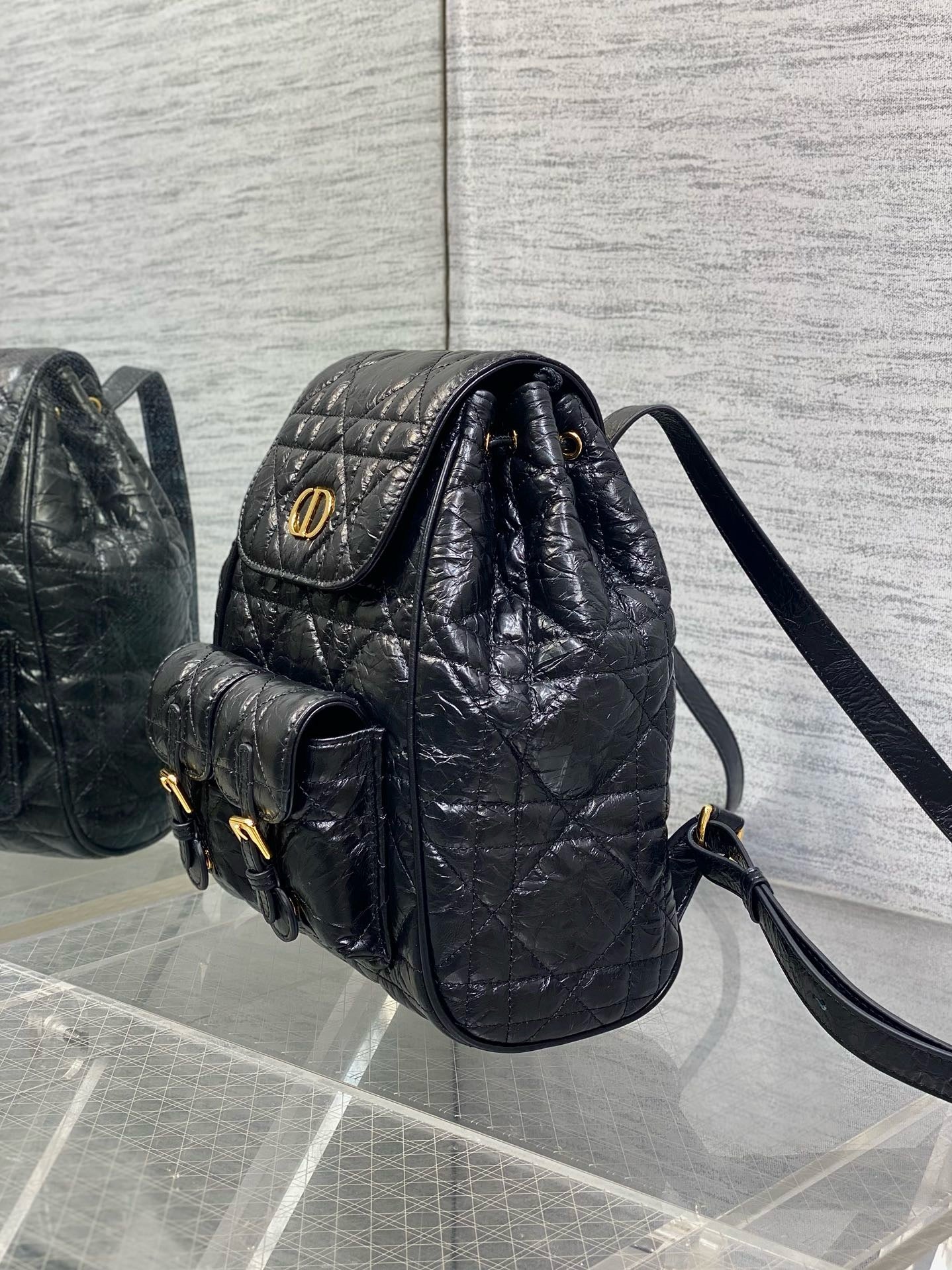 DR523 Small/Medium Dior Caro Backpack / HIGHEST QUALITY VERSION