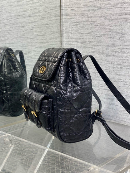 DR523 Small/Medium Dior Caro Backpack / HIGHEST QUALITY VERSION