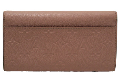 Louis Vuitton Pink Monogram Empreinte Leather Sarah Wallet