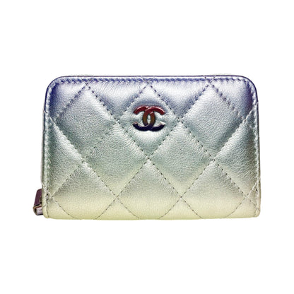 Chanel Gradient Metallic Zip Around Coin Purse