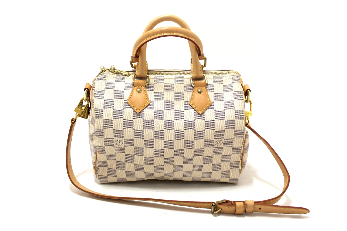 Louis Vuitton Damier Azur Canvas Speedy 25 Bandouliere Bag