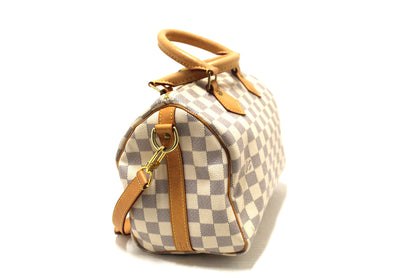 Louis Vuitton Damier Azur Canvas Speedy 25 Bandouliere Bag