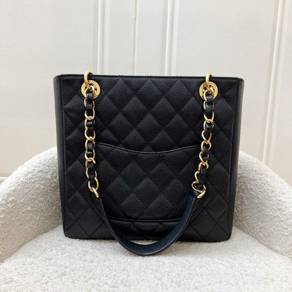 Chanel Petite Shopping Tote PST in Black Caviar and GHW (Model: A50994)