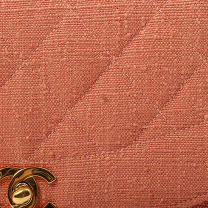 Chanel 1992 Cotton Diana Flap Chain Bag Light Coral