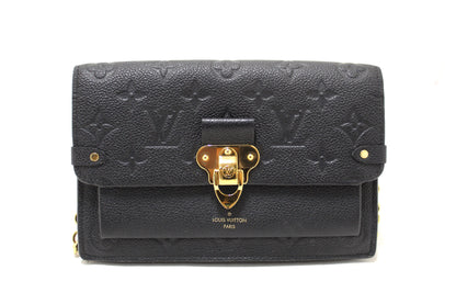 Louis Vuitton Black Monogram Empreinte Leather Vavin Chain Wallet Bag
