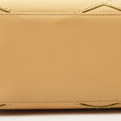 Chanel Around 2004 Made Big Cc Mark Stitch Handbag Beige