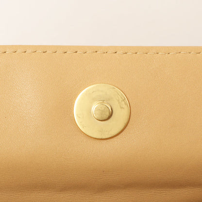 Chanel Around 2004 Made Big Cc Mark Stitch Handbag Beige