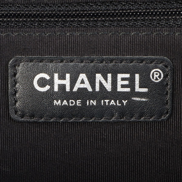 Chanel Around 2006 Made Tweed Cc Mark Plate Chain Shoulder Bag Black/Multi