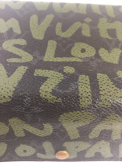 LOUIS VUITTON Limited Edition x Stephen Sprouse Graffiti Wallet in brown canvas