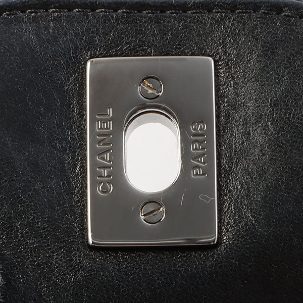 Chanel Around 2006 Made Tweed Cc Mark Plate Chain Shoulder Bag Black/Multi