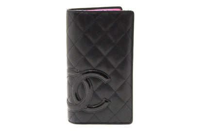 Chanel Black Quilted Calfskin Leather Cambon Wallet