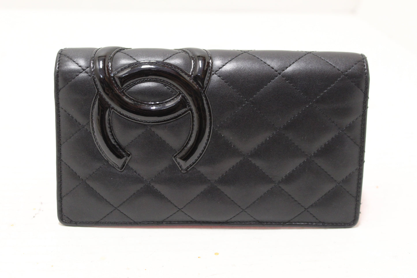 Chanel Black Quilted Calfskin Leather Cambon Wallet