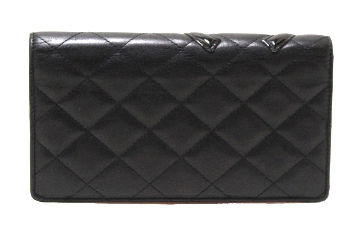 Chanel Black Quilted Calfskin Leather Cambon Wallet