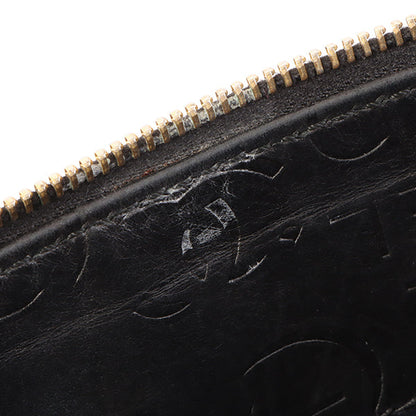 Chanel Around 2002 Made Chocobar Logo Embossed Chain Shoulder Bag Black