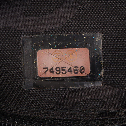 Chanel Around 2002 Made Chocobar Logo Embossed Chain Shoulder Bag Black
