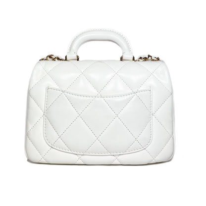 Chanel White Mini Square Top Handle