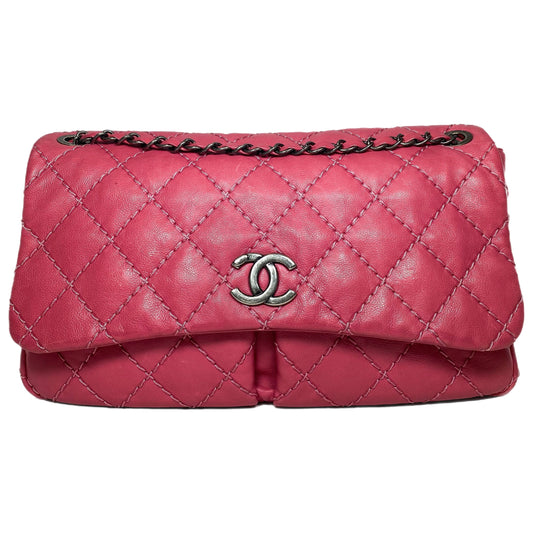 Chanel Pink Natural Beauty Split Pocket Flap Bag