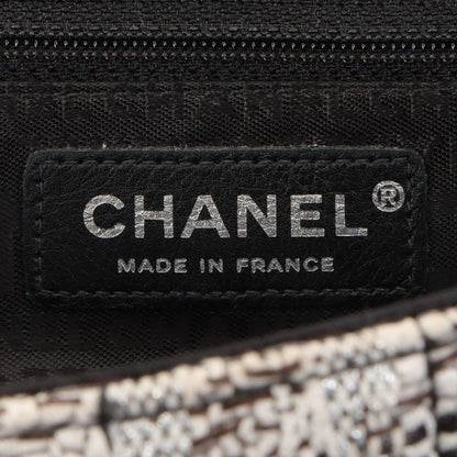 Chanel Around 2005 Made Tweed Cc Mark Plate Chain Shoulder Bag Black/Multi