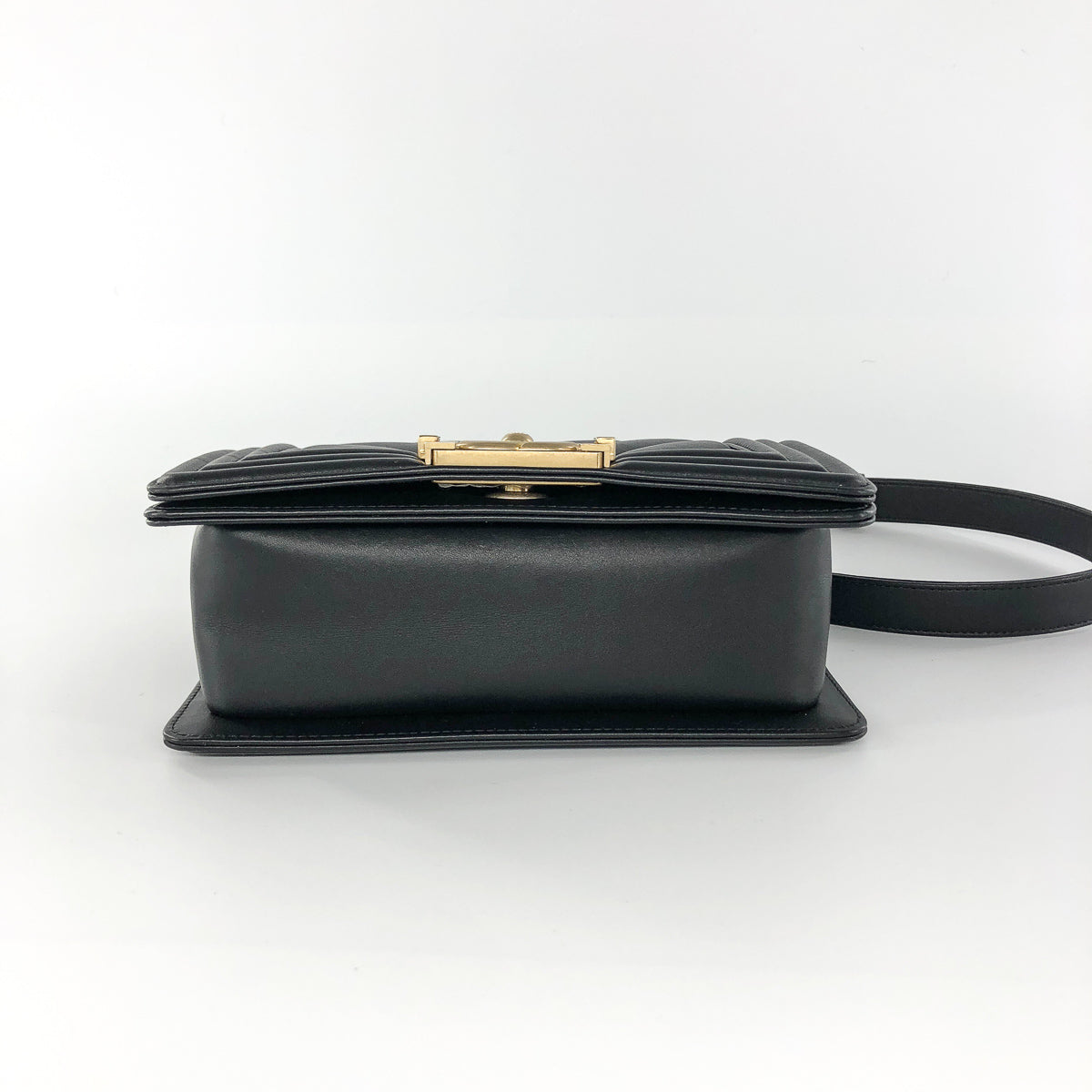 Small Boy Bag Black Lambskin Ruthenium hardware