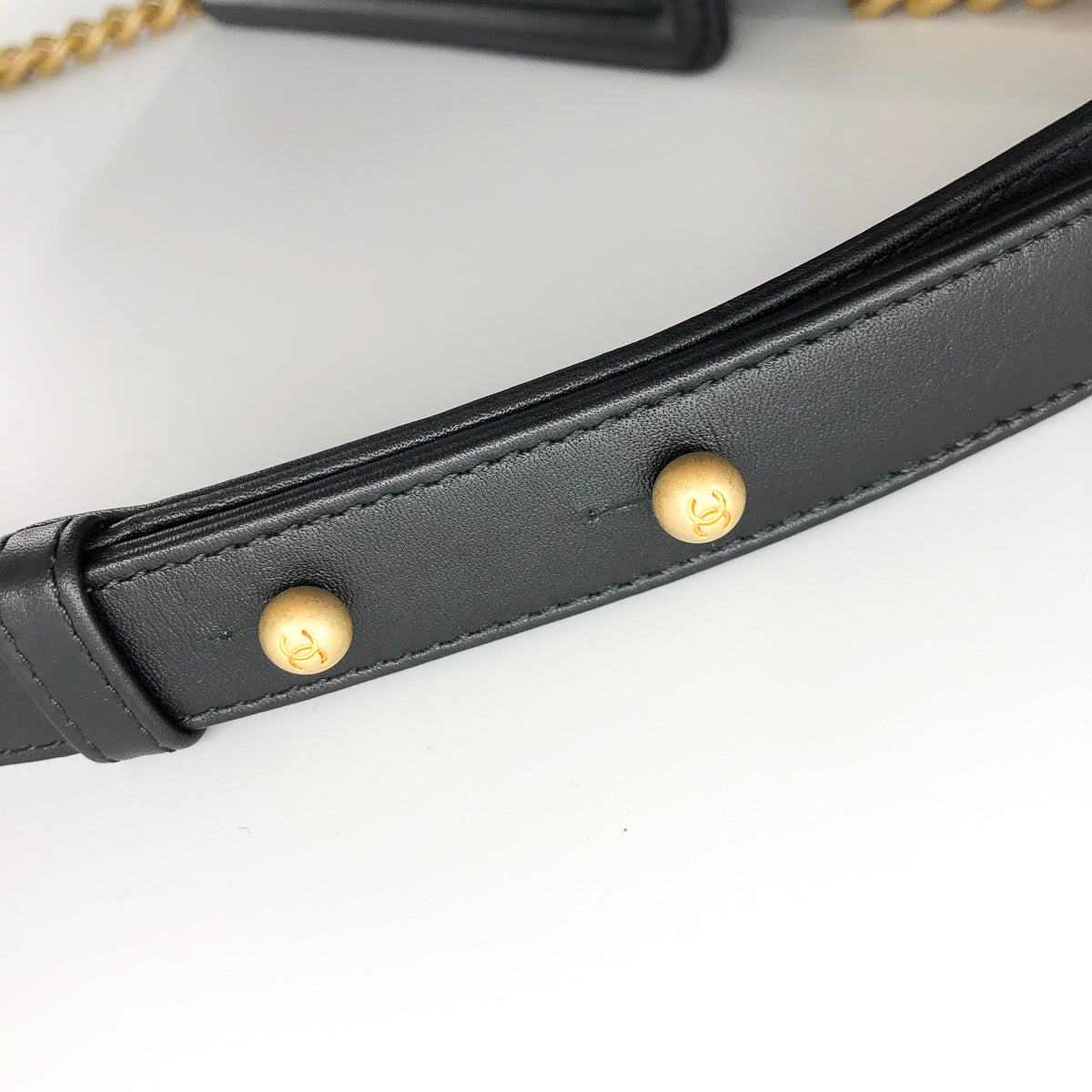 Small Boy Bag Black Lambskin Ruthenium hardware