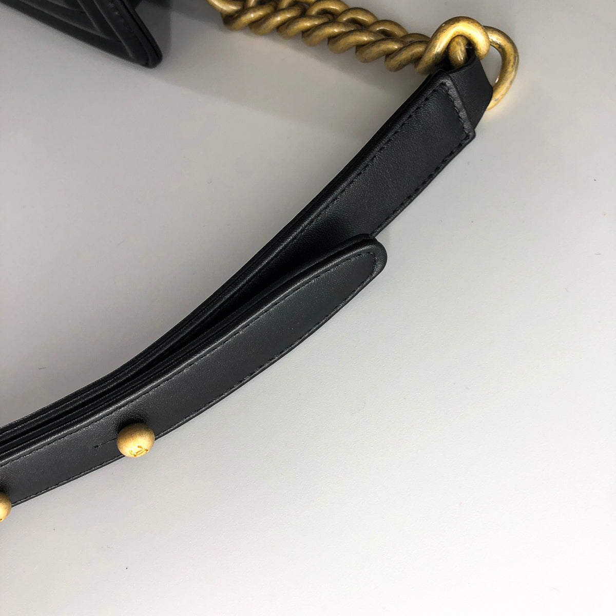 Small Boy Bag Black Lambskin Ruthenium hardware