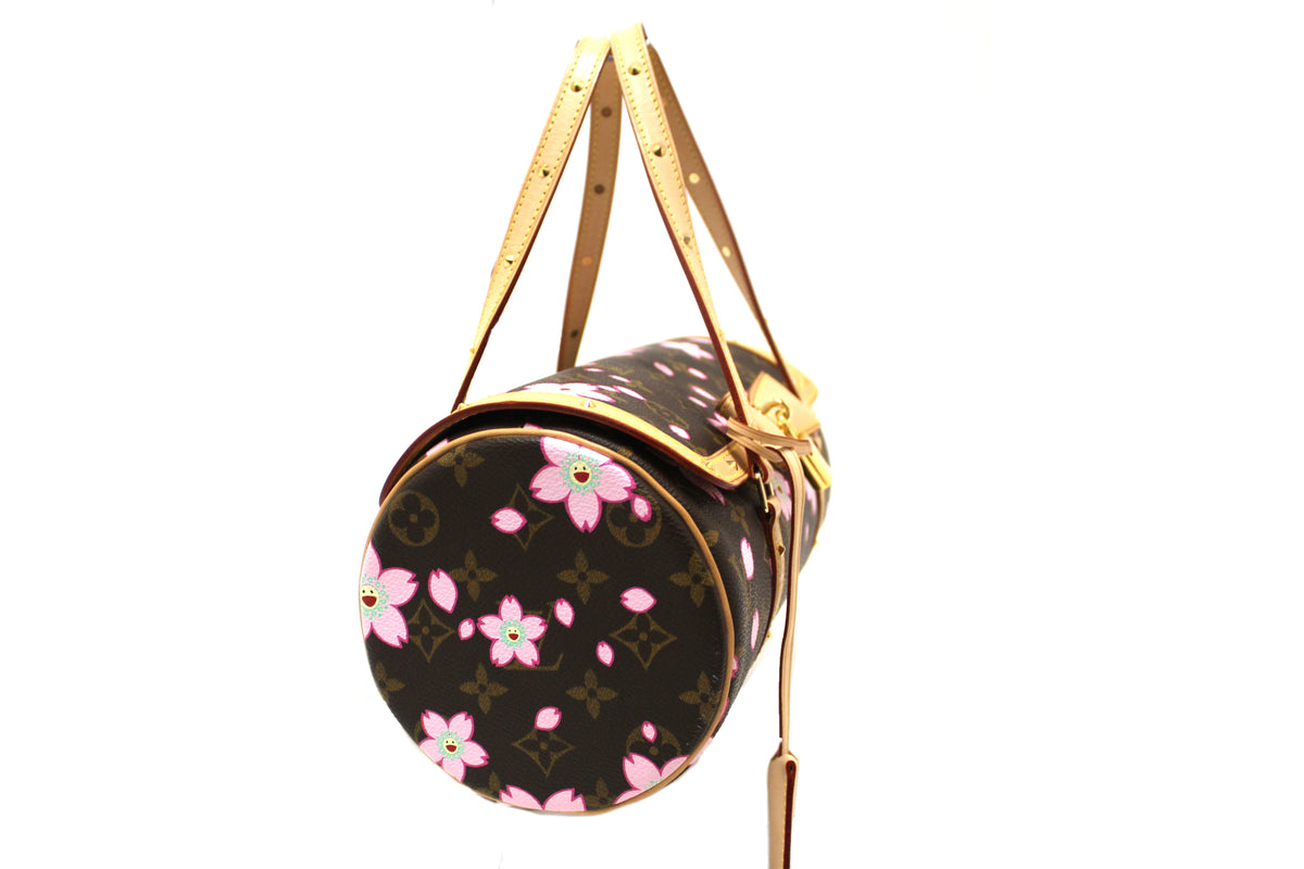 Limited Edition Louis Vuitton Monogram Cherry Blossom Papillon 26 Handbag