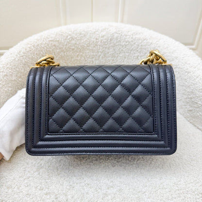 Chanel Small 20cm Boy Flap in Black Caviar and AGHW (Model: A67085)
