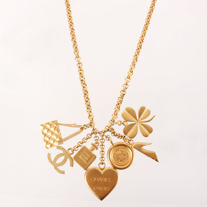 CHANEL 1995 Made Cc Mark Multi Motif Swing Necklace