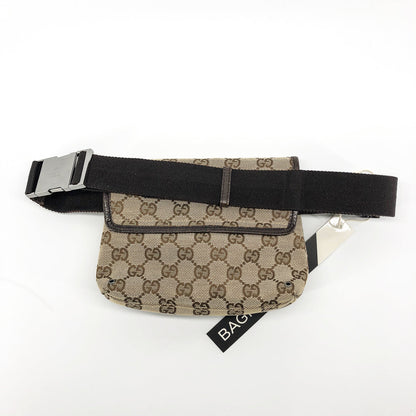 Gucci GG Monogram Waist Bag with Silver Front Clasp