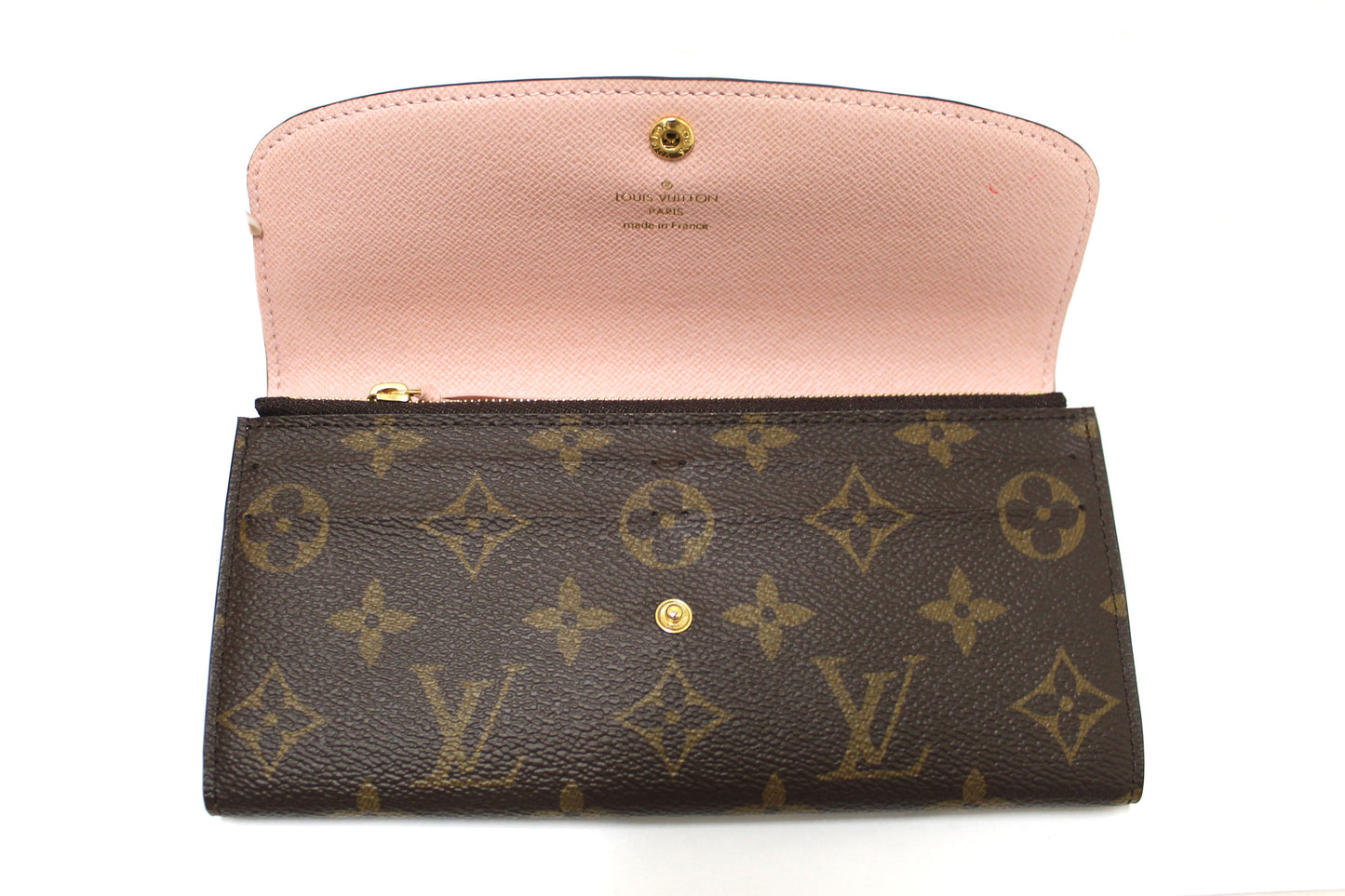 Louis Vuitton Classic Monogram Emilie Wallet Rose Pink