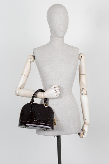 Louis Vuitton Alma BB Crossbody Bag Vernis Amarante