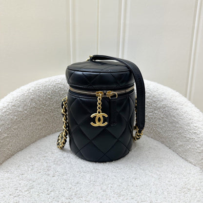Chanel 21K Small Vanity in Black Lambskin AGHW