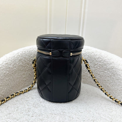 Chanel 21K Small Vanity in Black Lambskin AGHW
